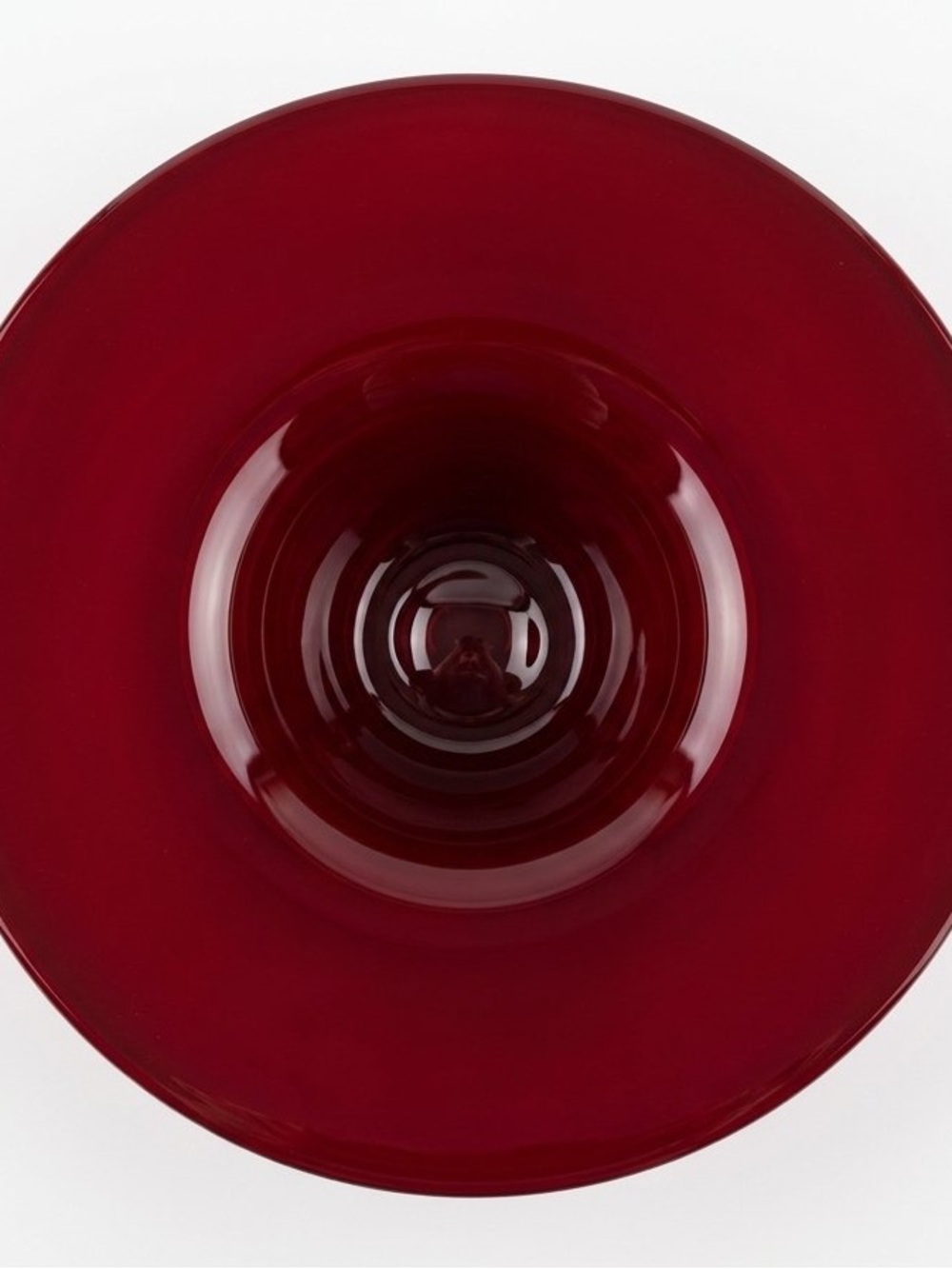 Blenko Ruby Red Console Bowl 955‑M – Vintage Mid‑Century Art Glass